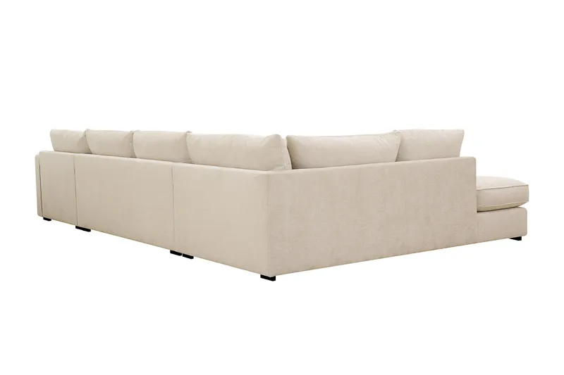 Rossita Lyx 5-sits Högervänd U-formad Extra djup Soffa med Divan och Schäslong i Chenille - Beige - Möbler - Soffa - U-soffa