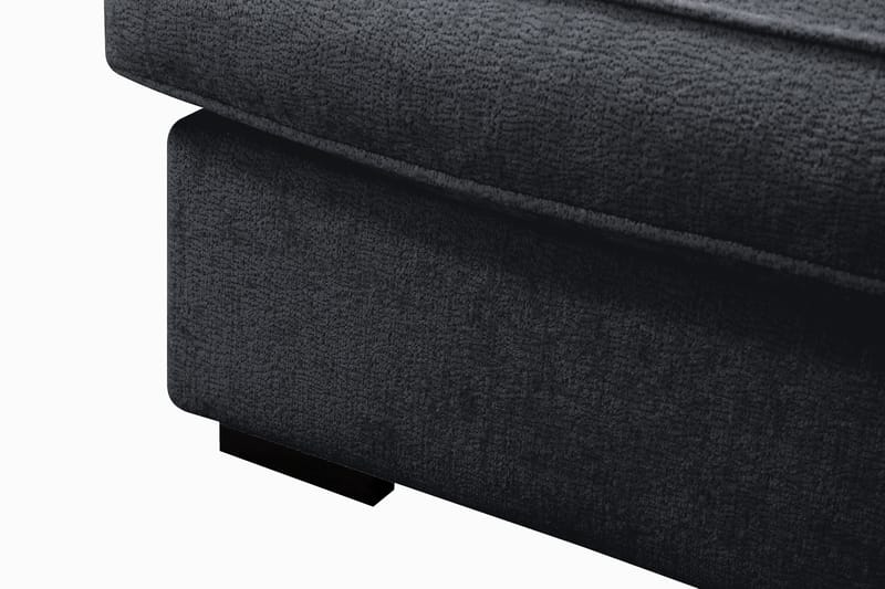 Rossita Lyx 5-sits Högervänd U-formad Extra djup Soffa med Divan och Schäslong i Chenille - Svart - Möbler - Soffa - U-soffa