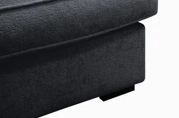 Rossita Lyx 5-sits Högervänd U-formad Extra djup Soffa med Divan och Schäslong i Chenille - Trenza 01, Svart Chenille - Möbler - Soffa - U-soffa