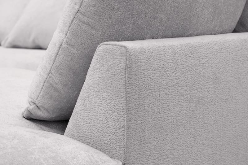Rossita Lyx 5-sits Högervänd U-formad Extra djup Soffa med Divan och Schäslong i Chenille - Trenza 03, Grå Chenille - Möbler - Soffa - U-soffa