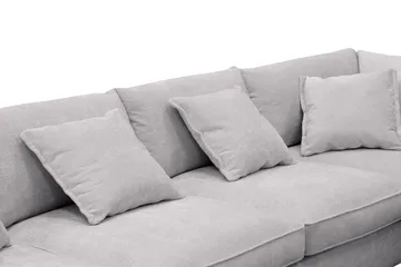 Rossita Lyx 5-sits Högervänd U-formad Extra djup Soffa med Divan och Schäslong i Chenille - Trenza 03, Grå Chenille - Möbler - Soffa - U-soffa