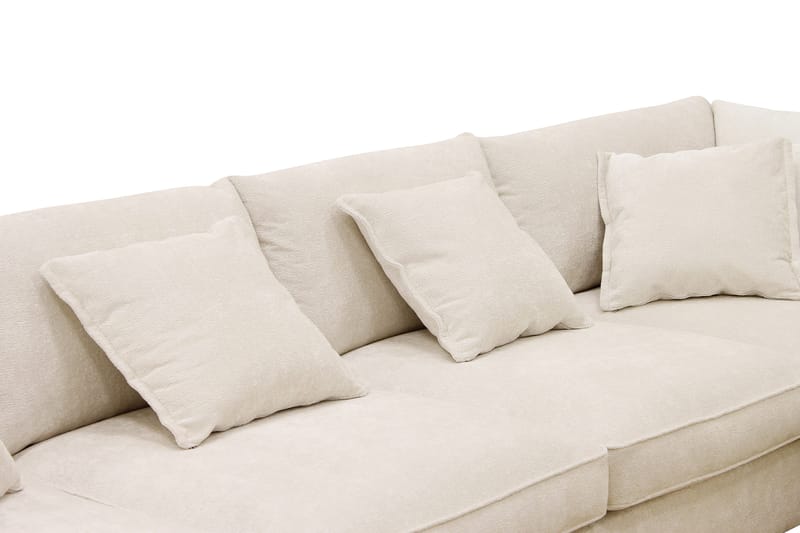 Rossita Lyx 5-sits Högervänd U-formad Extra djup Soffa med Divan och Schäslong i Chenille - Trenza 06, Beige Chenille - Möbler - Soffa - U-soffa