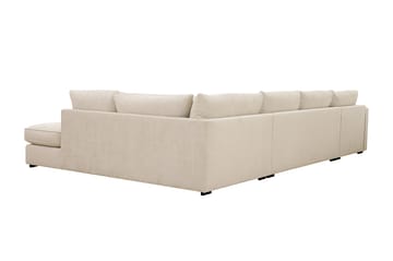 Rossita Lyx 5-sits Högervänd U-formad Extra djup Soffa med Divan och Schäslong i Chenille - Trenza 06, Beige Chenille - Möbler - Soffa - U-soffa