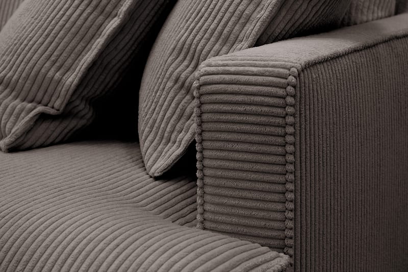 Rossita Lyx 5-sits Högervänd U-formad Extra djup Soffa med Divan och Schäslong i Manchester - Brun - Möbler - Soffa - U-soffa