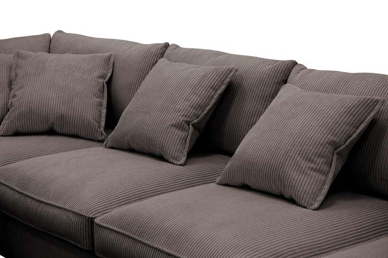 Rossita Lyx 5-sits Högervänd U-formad Extra djup Soffa med Divan och Schäslong i Manchester - Brun - Möbler - Soffa - U-soffa