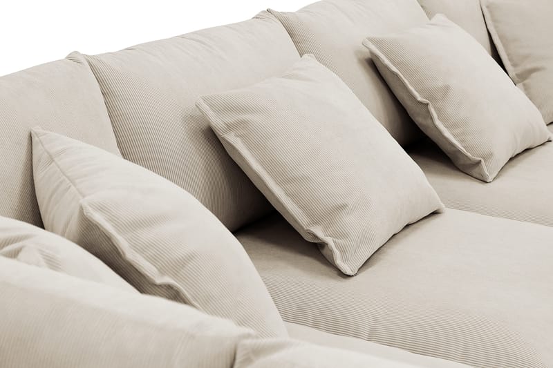 Rossita Lyx 5-sits Högervänd U-formad Extra djup Soffa med Divan och Schäslong i Manchester - Kräm - Möbler - Soffa - U-soffa