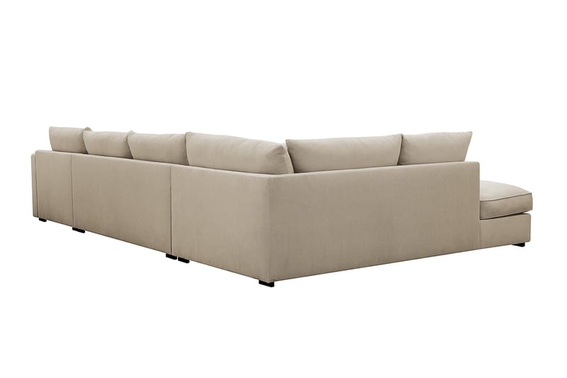 Rossita Lyx 5-sits Högervänd U-formad Extra djup Soffa med Divan och Schäslong i Manchester - Kräm - Möbler - Soffa - U-soffa