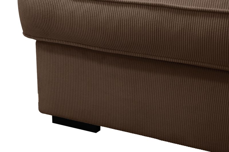 Rossita Lyx 5-sits Högervänd U-formad Extra djup Soffa med Divan och Schäslong i Manchester - Mörkbrun - Möbler - Soffa - U-soffa