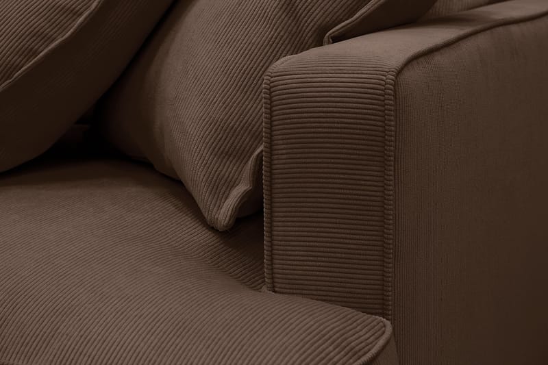 Rossita Lyx 5-sits Högervänd U-formad Extra djup Soffa med Divan och Schäslong i Manchester - Mörkbrun - Möbler - Soffa - U-soffa