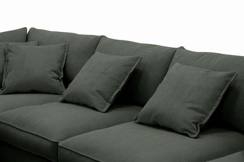 Rossita Lyx 5-sits Högervänd U-formad Extra djup Soffa med Divan och Schäslong i Manchester - Mörkgrön - Möbler - Soffa - U-soffa