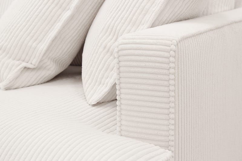 Rossita Lyx 5-sits Högervänd U-formad Extra djup Soffa med Divan och Schäslong i Manchester - Naturvit - Möbler - Soffa - U-soffa