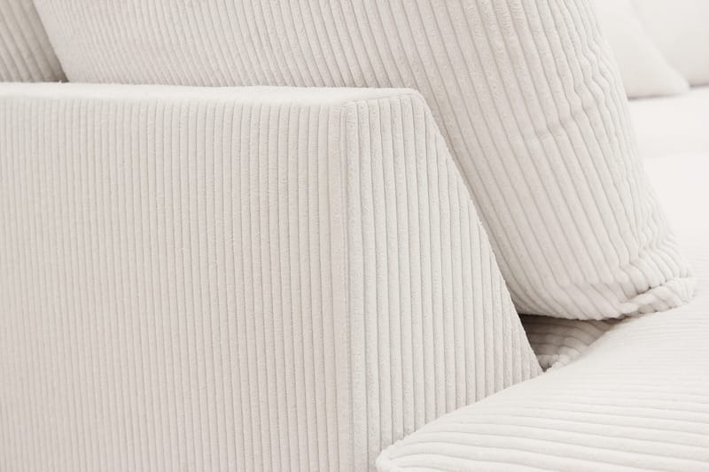 Rossita Lyx 5-sits Högervänd U-formad Extra djup Soffa med Divan och Schäslong i Manchester - Naturvit - Möbler - Soffa - U-soffa