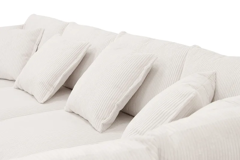 Rossita Lyx 5-sits Högervänd U-formad Extra djup Soffa med Divan och Schäslong i Manchester - Offwhite - Möbler - Soffa - U-soffa