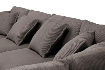 Rossita Lyx 5-sits Högervänd U-formad Extra djup Soffa med Divan och Schäslong i Manchester - Taupe - Möbler - Soffa - U-soffa