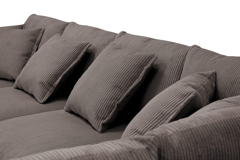 Rossita Lyx 5-sits Högervänd U-formad Extra djup Soffa med Divan och Schäslong i Manchester - Taupe - Möbler - Soffa - U-soffa