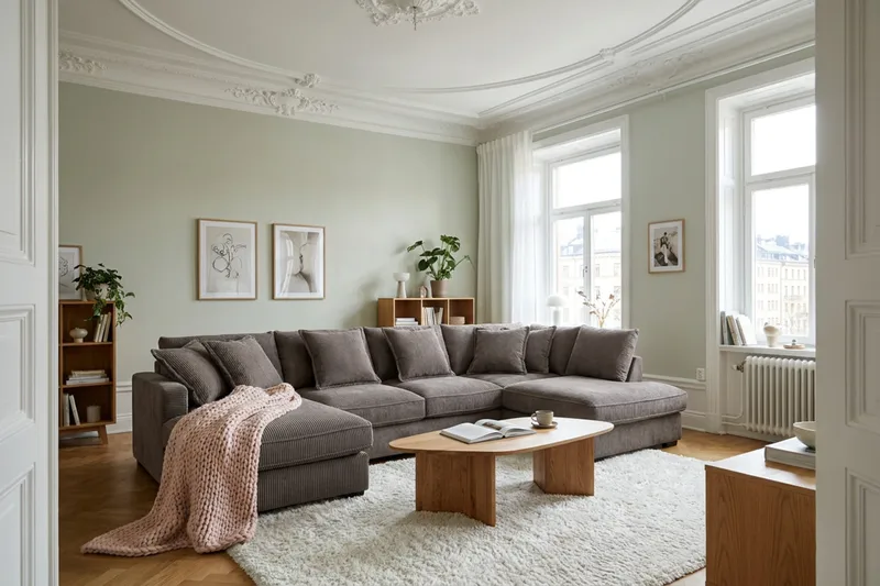 Rossita Lyx 5-sits Högervänd U-formad Extra djup Soffa med Divan och Schäslong i Manchester - Taupe - Möbler - Soffa - U-soffa