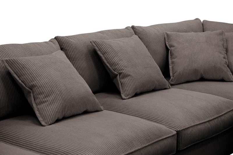 Rossita Lyx 5-sits Högervänd U-formad Extra djup Soffa med Divan och Schäslong i Manchester - Taupe - Möbler - Soffa - U-soffa