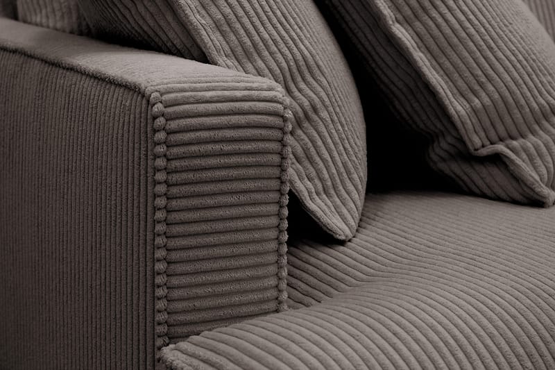 Rossita Lyx 5-sits Högervänd U-formad Extra djup Soffa med Divan och Schäslong i Manchester - Taupe - Möbler - Soffa - U-soffa