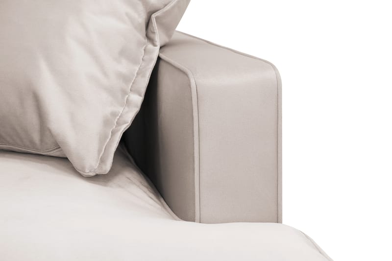 Rossita Lyx 5-sits Högervänd U-formad Extra djup Soffa med Divan och Schäslong i Sammet - Beige - Möbler - Soffa - U-soffa