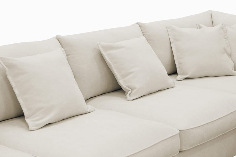 Rossita Lyx 5-sits Högervänd U-formad Extra djup Soffa med Divan och Schäslong i Tyg - Beige - Möbler - Soffa - U-soffa