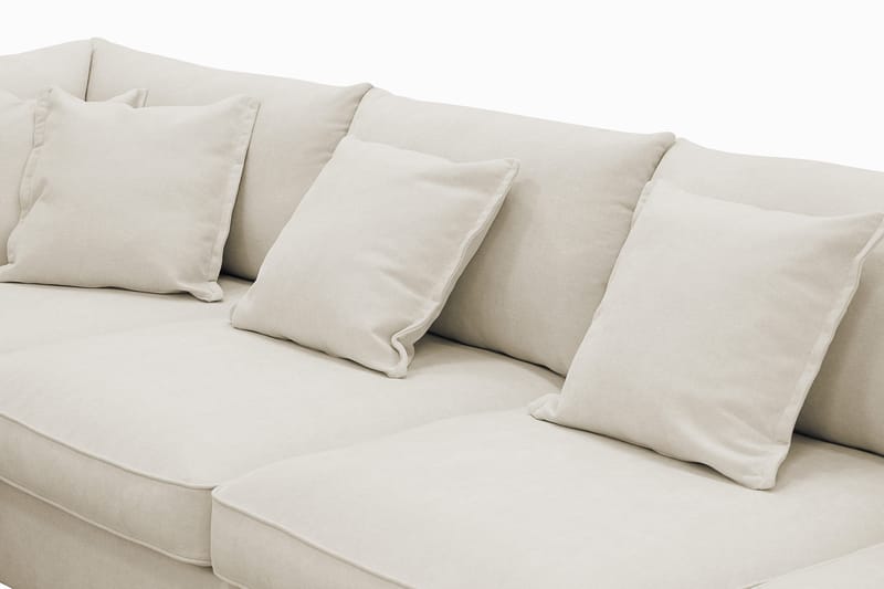 Rossita Lyx 5-sits Högervänd U-formad Extra djup Soffa med Divan och Schäslong i Tyg - Beige - Möbler - Soffa - U-soffa