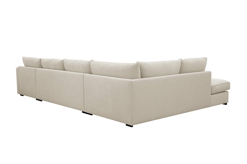 Rossita Lyx 5-sits Högervänd U-formad Extra djup Soffa med Divan och Schäslong i Tyg - Beige - Möbler - Soffa - U-soffa