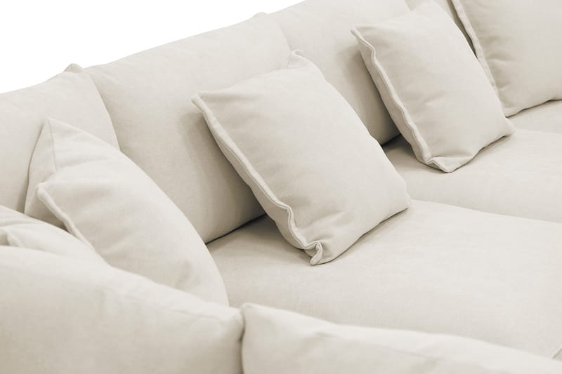 Rossita Lyx 5-sits Högervänd U-formad Extra djup Soffa med Divan och Schäslong i Tyg - Beige - Möbler - Soffa - U-soffa