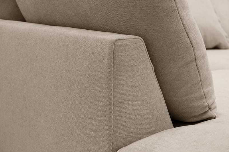 Rossita Lyx 5-sits Högervänd U-formad Extra djup Soffa med Divan och Schäslong i Tyg - Brun - Möbler - Soffa - U-soffa