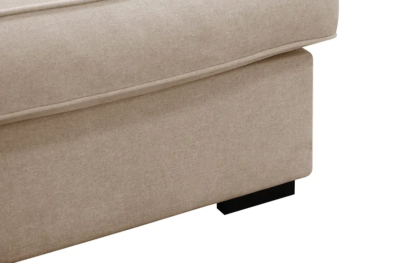 Rossita Lyx 5-sits Högervänd U-formad Extra djup Soffa med Divan och Schäslong i Tyg - Ljusbrun - Möbler - Soffa - U-soffa