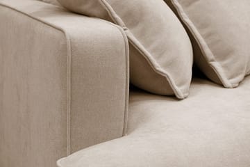 Rossita Lyx 5-sits Högervänd U-formad Extra djup Soffa med Divan och Schäslong i Tyg - Ljusbrun - Möbler - Soffa - U-soffa