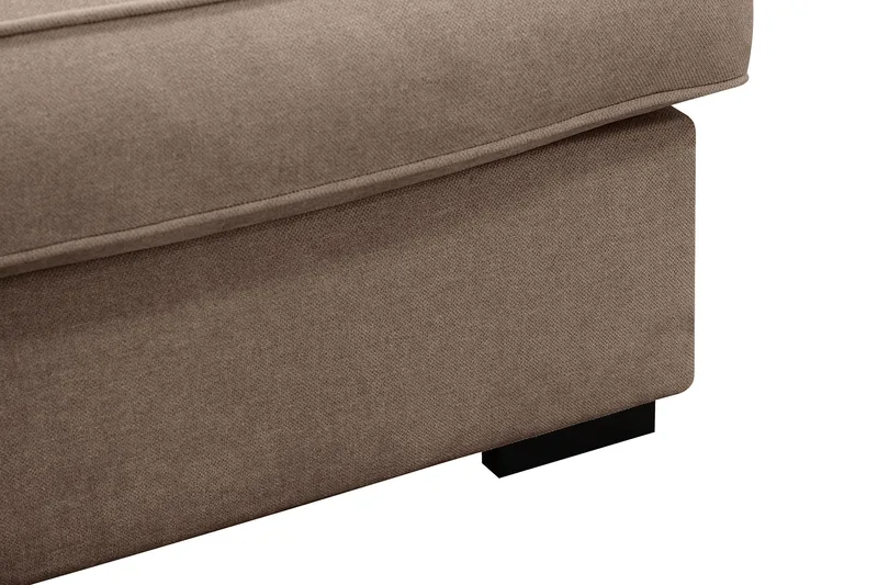 Rossita Lyx 5-sits Högervänd U-formad Extra djup Soffa med Divan och Schäslong i Tyg - Mörkbrun - Möbler - Soffa - U-soffa