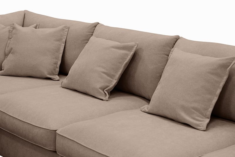 Rossita Lyx 5-sits Högervänd U-formad Extra djup Soffa med Divan och Schäslong i Tyg - Mörkbrun - Möbler - Soffa - U-soffa