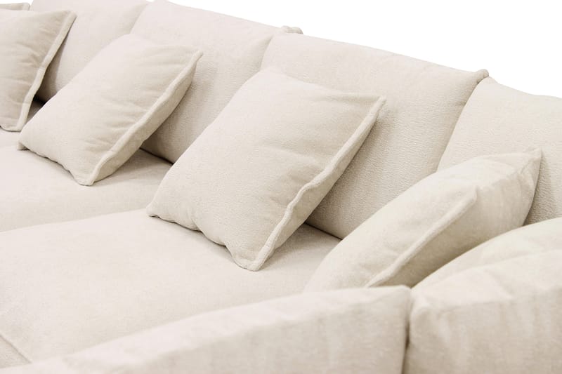 Rossita Lyx 5-sits Vänstervänd U-formad Extra djup Soffa med Divan och Schäslong i Chenille - Beige - Möbler - Soffa - U-soffa