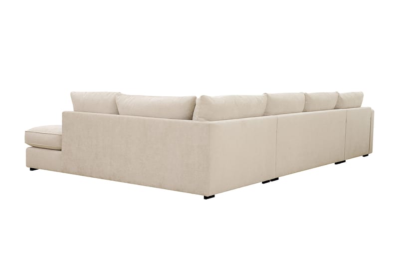 Rossita Lyx 5-sits Vänstervänd U-formad Extra djup Soffa med Divan och Schäslong i Chenille - Beige - Möbler - Soffa - U-soffa