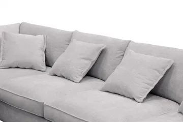 Rossita Lyx 5-sits Vänstervänd U-formad Extra djup Soffa med Divan och Schäslong i Chenille - Grå - Möbler - Soffa - U-soffa