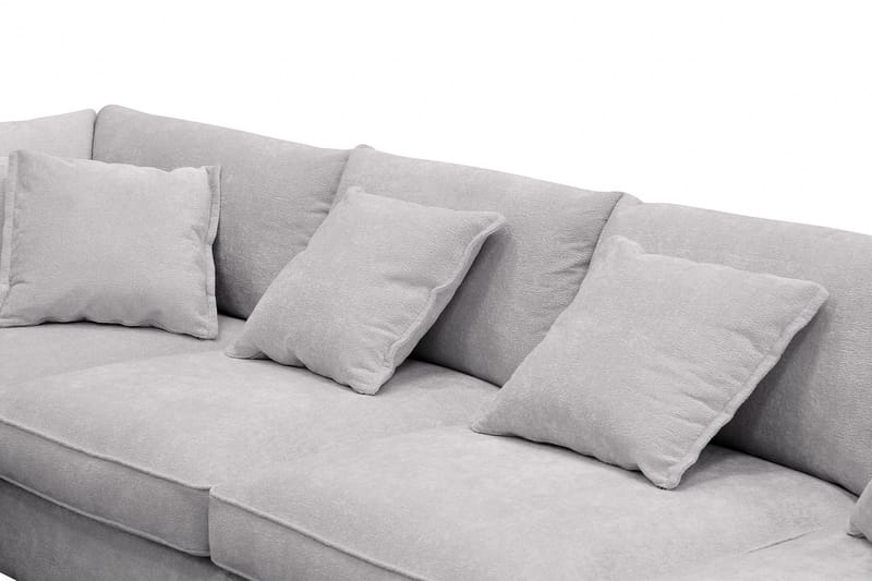 Rossita Lyx 5-sits Vänstervänd U-formad Extra djup Soffa med Divan och Schäslong i Chenille - Grå - Möbler - Soffa - U-soffa