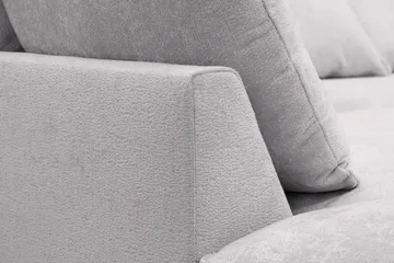Rossita Lyx 5-sits Vänstervänd U-formad Extra djup Soffa med Divan och Schäslong i Chenille - Grå - Möbler - Soffa - U-soffa