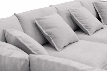 Rossita Lyx 5-sits Vänstervänd U-formad Extra djup Soffa med Divan och Schäslong i Chenille - Grå - Möbler - Soffa - U-soffa