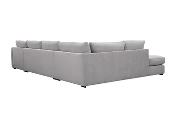 Rossita Lyx 5-sits Vänstervänd U-formad Extra djup Soffa med Divan och Schäslong i Chenille - Grå - Möbler - Soffa - U-soffa