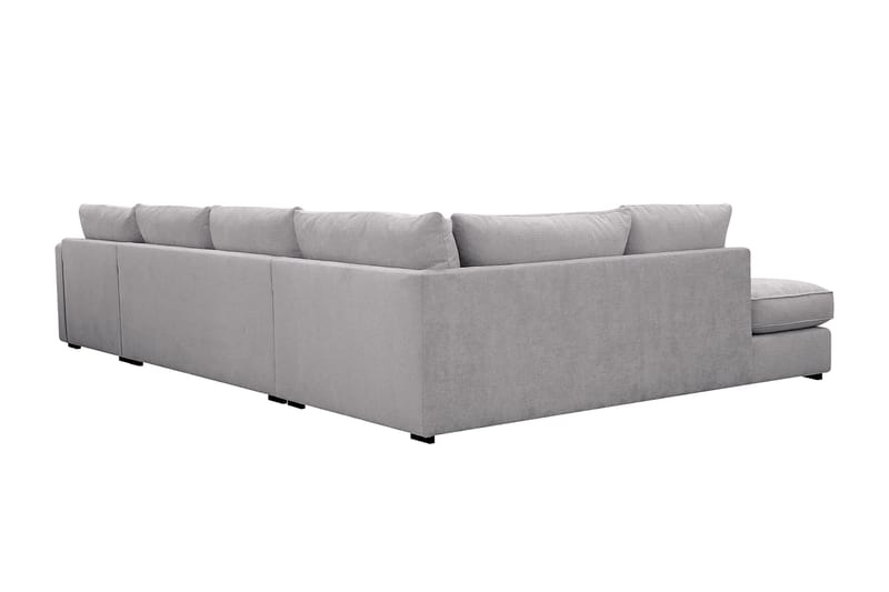 Rossita Lyx 5-sits Vänstervänd U-formad Extra djup Soffa med Divan och Schäslong i Chenille - Grå - Möbler - Soffa - U-soffa
