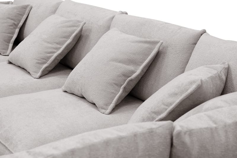 Rossita Lyx 5-sits Vänstervänd U-formad Extra djup Soffa med Divan och Schäslong i Chenille - Grå/Brun - Möbler - Soffa - U-soffa