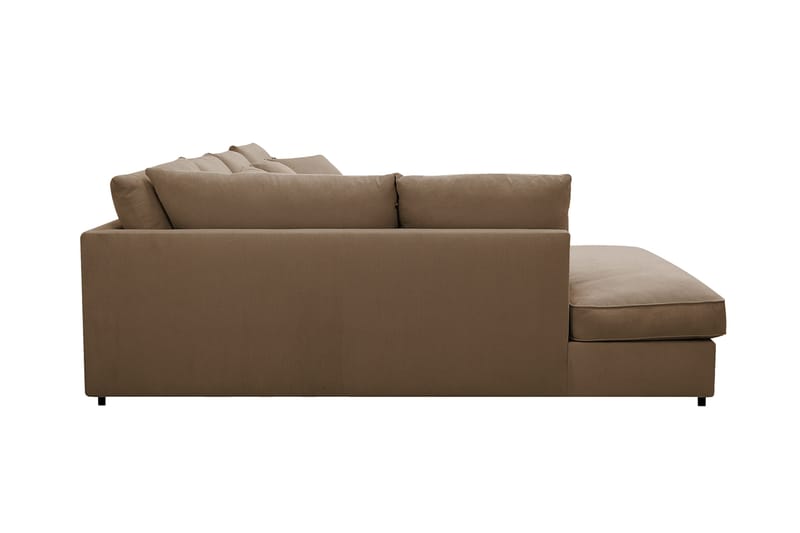 Rossita Lyx 5-sits Vänstervänd U-formad Extra djup Soffa med Divan och Schäslong i Manchester - Ljusbrun - Möbler - Soffa - U-soffa