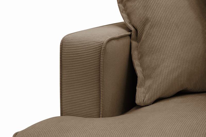 Rossita Lyx 5-sits Vänstervänd U-formad Extra djup Soffa med Divan och Schäslong i Manchester - Ljusbrun - Möbler - Soffa - U-soffa