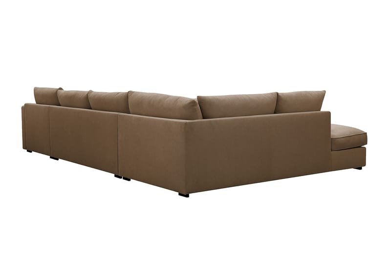 Rossita Lyx 5-sits Vänstervänd U-formad Extra djup Soffa med Divan och Schäslong i Manchester - Ljusbrun - Möbler - Soffa - U-soffa
