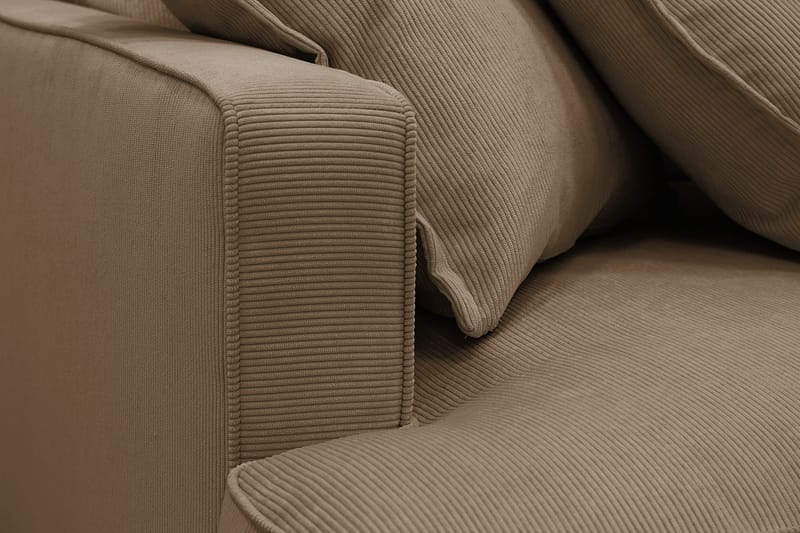 Rossita Lyx 5-sits Vänstervänd U-formad Extra djup Soffa med Divan och Schäslong i Manchester - Ljusbrun - Möbler - Soffa - U-soffa