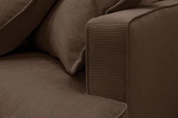 Rossita Lyx 5-sits Vänstervänd U-formad Extra djup Soffa med Divan och Schäslong i Manchester - Mörkbrun - Möbler - Soffa - U-soffa
