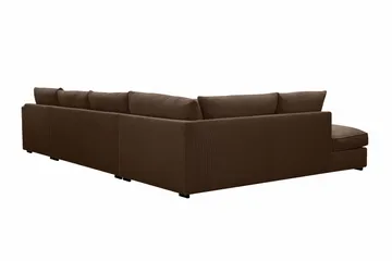 Rossita Lyx 5-sits Vänstervänd U-formad Extra djup Soffa med Divan och Schäslong i Manchester - Mörkbrun - Möbler - Soffa - U-soffa