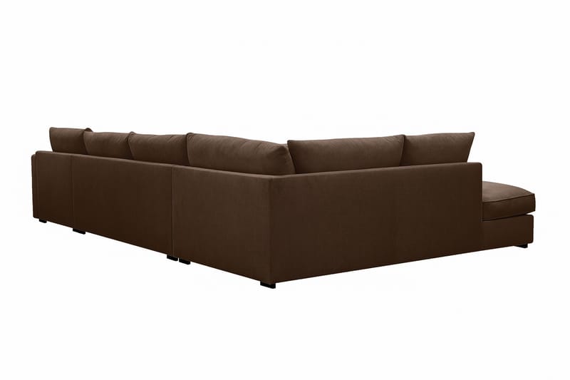Rossita Lyx 5-sits Vänstervänd U-formad Extra djup Soffa med Divan och Schäslong i Manchester - Mörkbrun - Möbler - Soffa - U-soffa