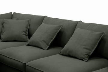 Rossita Lyx 5-sits Vänstervänd U-formad Extra djup Soffa med Divan och Schäslong i Manchester - Mörkgrön - Möbler - Soffa - U-soffa