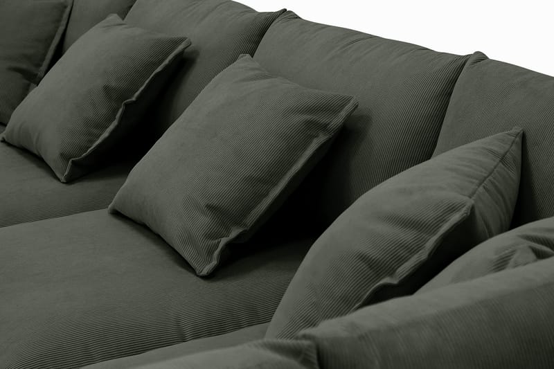 Rossita Lyx 5-sits Vänstervänd U-formad Extra djup Soffa med Divan och Schäslong i Manchester - Mörkgrön - Möbler - Soffa - U-soffa